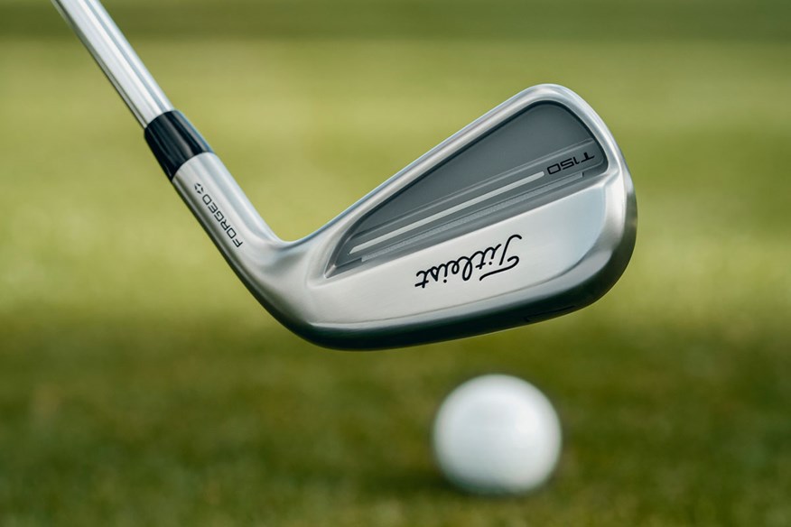 The Titleist T150 iron features a muscle channel from the 3-iron to the 7-iron