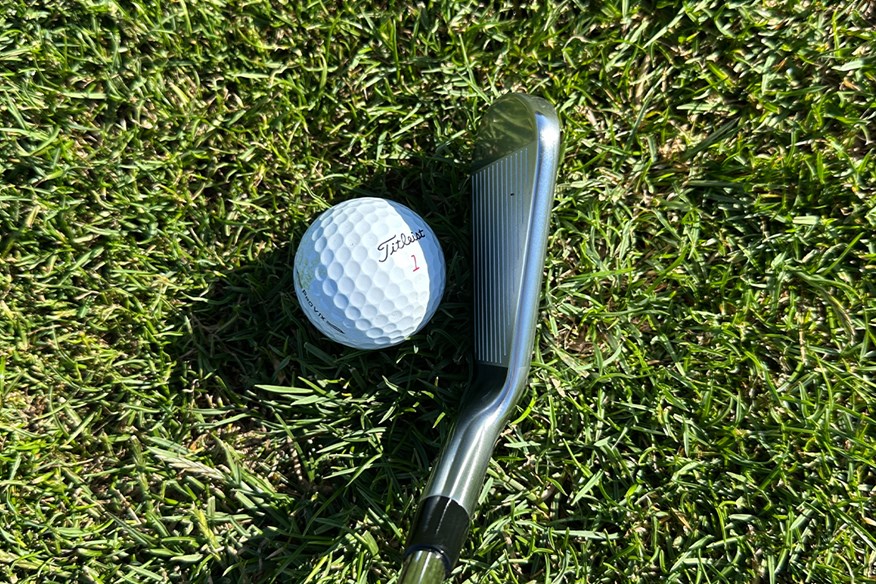 How the Titleist T250 iron looks at address.