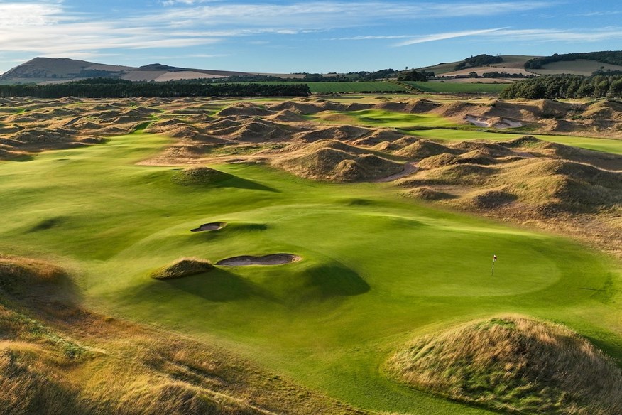 The view across the 3rd hole at Dumbarnie Links.