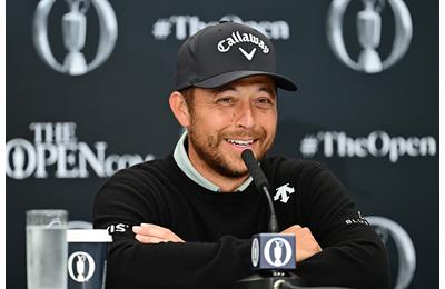 Xander Schauffele speaking to the media ahead of the 2025 Open Championship