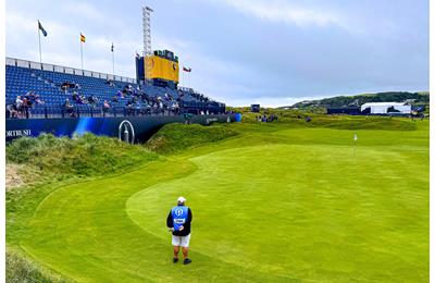 A grandstand at Royal Portrush for The Open.