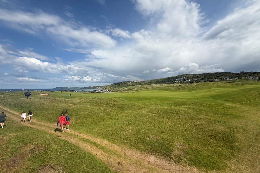 The view from the grandstand on the 6th hole at Royal Portrush