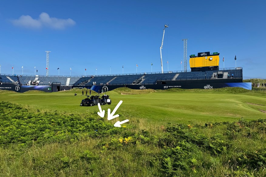 A grandstand at Royal Portrush for The Open.