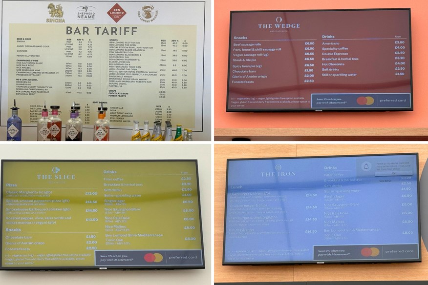 Example food and drink prices at The Open