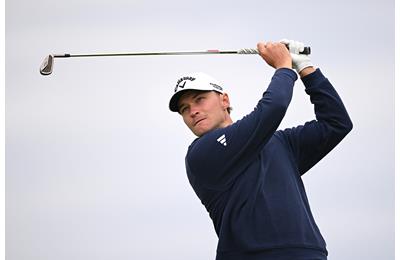 Rasmus Hojgaard is gaming a set of Callaway's X Forged irons at the 2025 Open Championship.