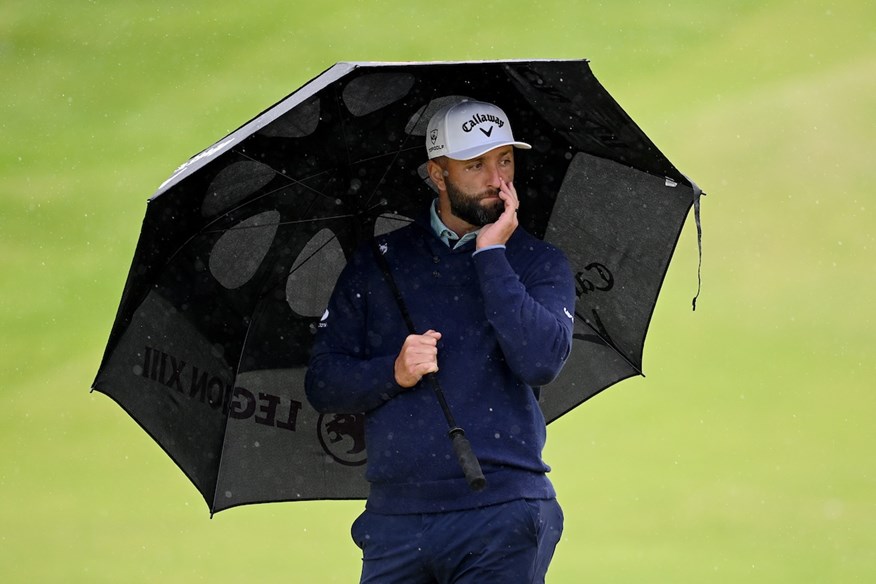 Jon Rahm said the weather at The Open didn't help the slow play.
