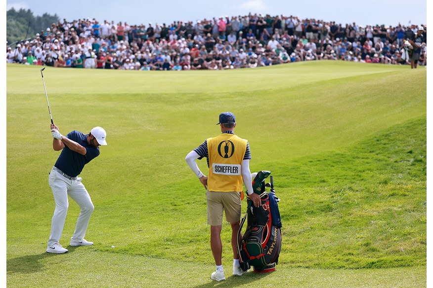 Scheffler's missed green at the 6th was greeted by a roar – but he escaped with par.