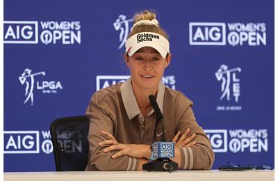 Nelly Korda ahead of the 2025 AIG Women's Open