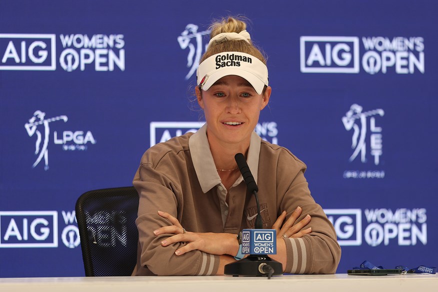 Nelly Korda ahead of the 2025 AIG Women's Open