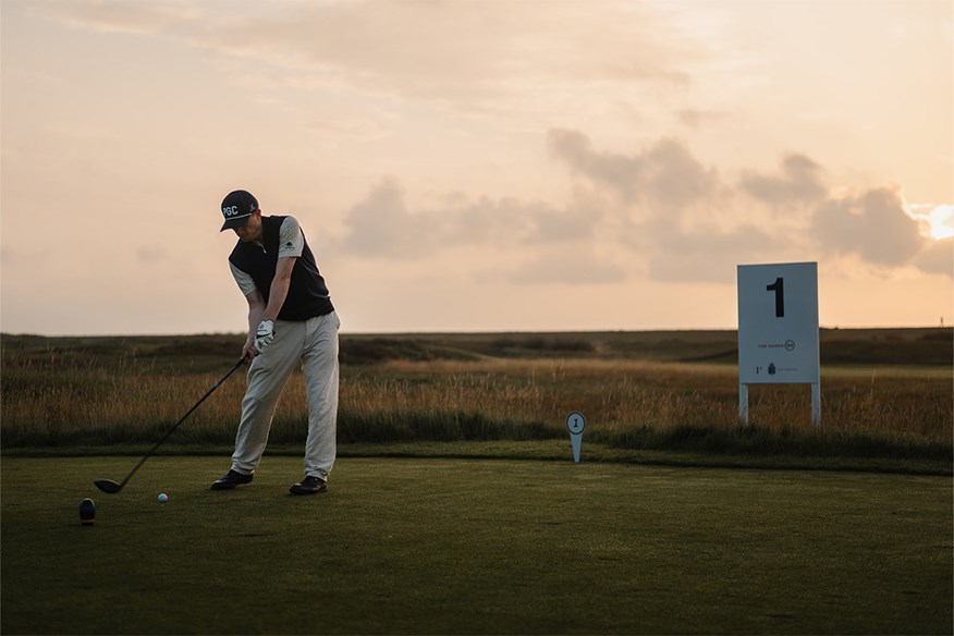 Opening tee shots for the Hagen 54.