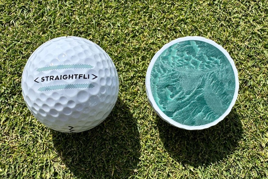 Maxfli StraightFli golf ball cut through