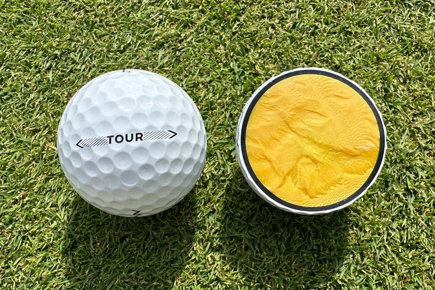 Maxfli Tour golf ball cut through