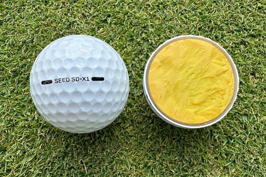 Seed SD-X1 golf ball cut through