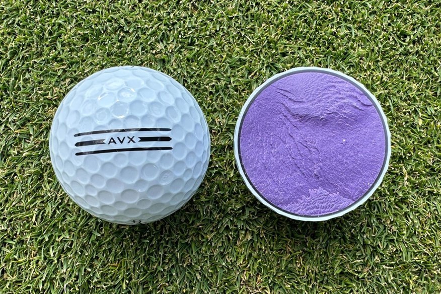 Titleist AVX golf ball cut through