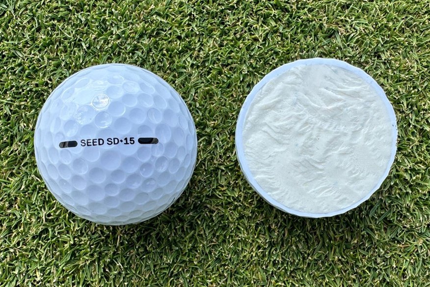 Seed SD-15 golf ball cut through