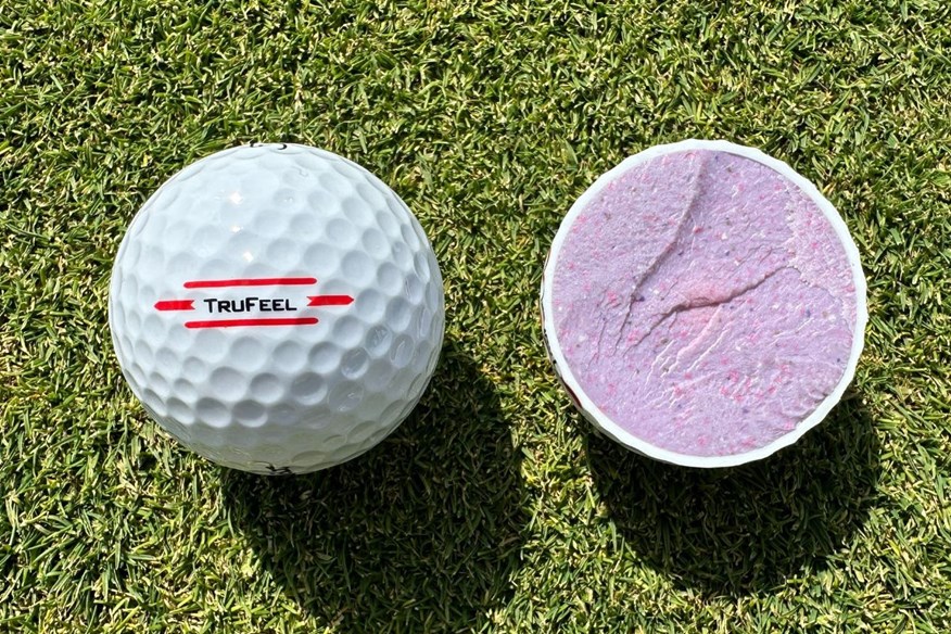 Titleist TruFeel golf ball cut through