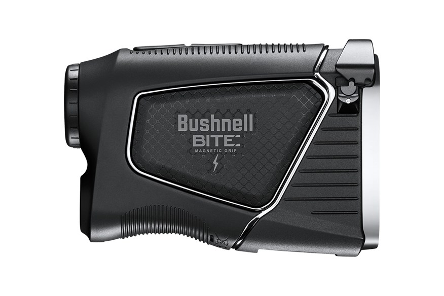 Bushnell Golf"s Pro X3+ rangefinder comes with BITE magnetic mounting