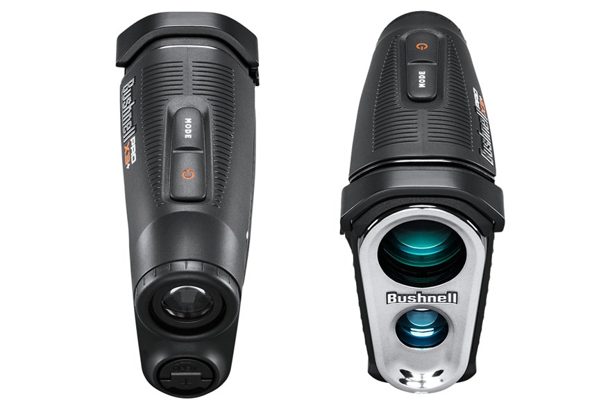 Mode selection is easy with the Bushnell Golf Pro X3+ laser rangefinder