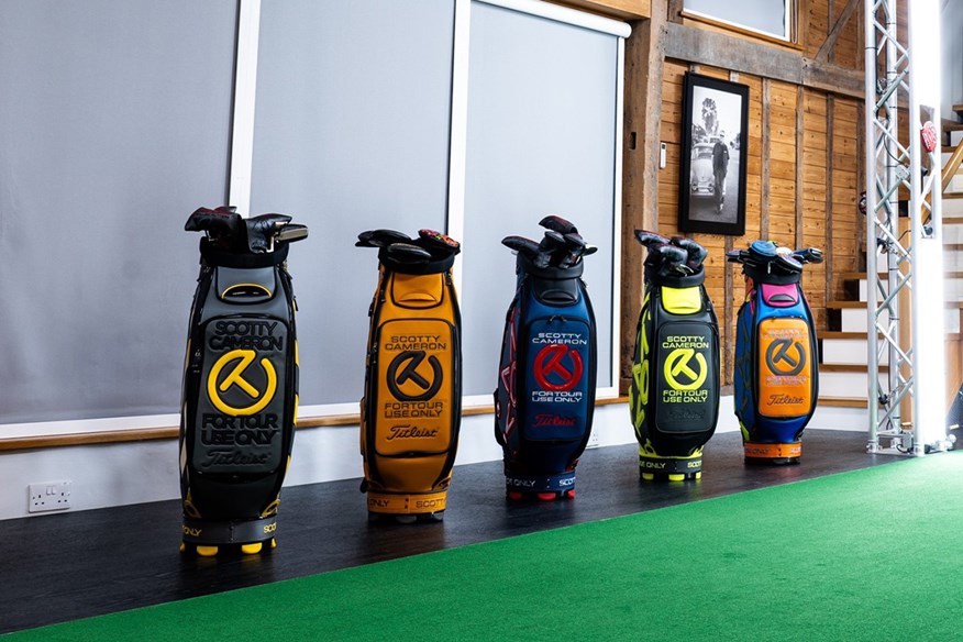 The tour-exclusive Scotty Cameron circle-T bags