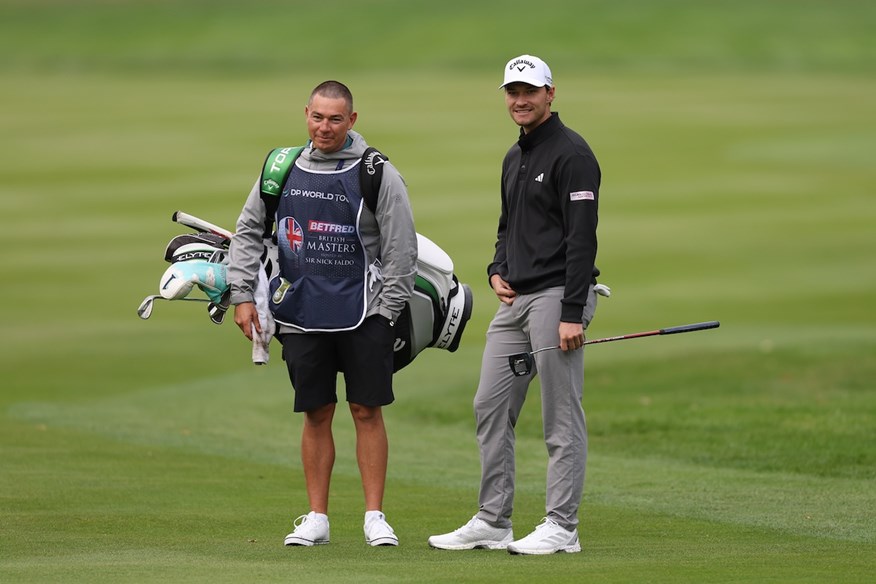 Tom Ayling is Rasmus Hojgaard's caddie.