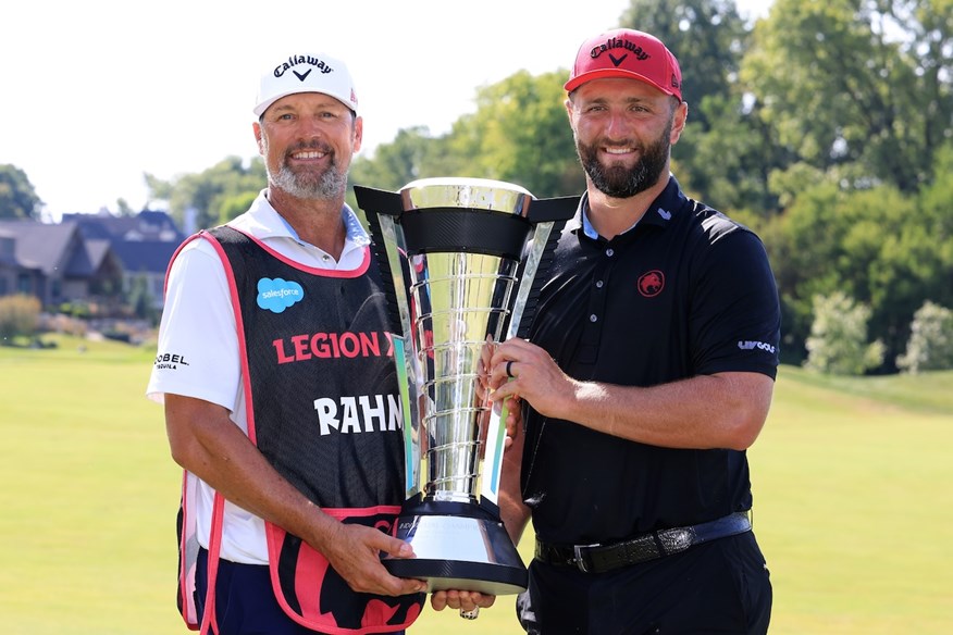 Adam Hayes is Jon Rahm's caddie.