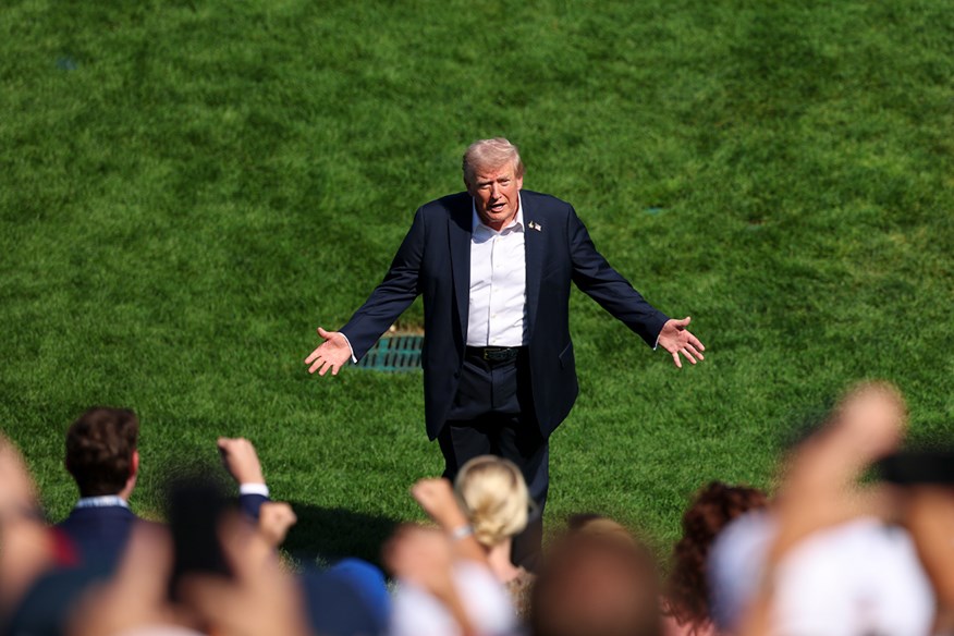 Donald Trump's appearance at the Ryder Cup caused chaos at Bethpage.