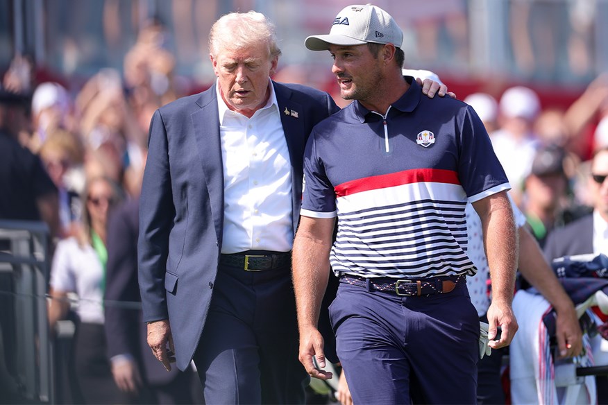 Donald Trump and Bryson DeChambeau pumped up the crowd at the Ryder Cup.