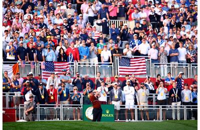 Rory McIlroy was subject to foul-mouthed abuse on day 2 of the Ryder Cup - starting with Heather McMahan on the first tee.