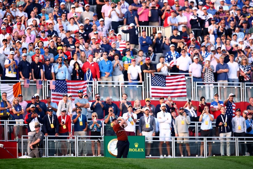 Rory McIlroy was subject to foul-mouthed abuse on day 2 of the Ryder Cup - starting with Heather McMahan on the first tee.