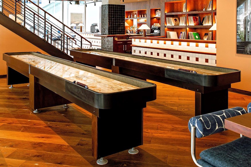 The entertainment at Pitch Wharf extends to live golf, DJ sets and shuffleboard competitions.