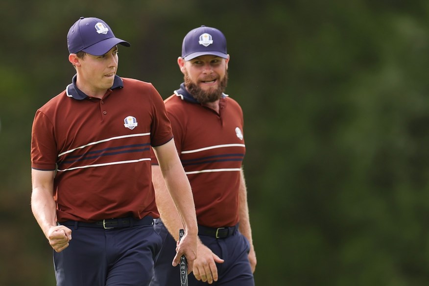Matt Fitzpatrick and Tyrrell Hatton played together during Saturday afternoon's fourball matches at the 2025 Ryder Cup.