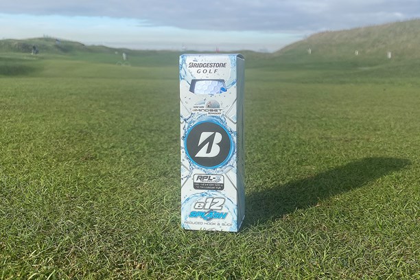 Sleeve of Bridgestone e12 Splash golf balls