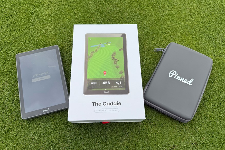 The Caddie by Pinned Golf is a 3D hole mapping tablet for GPS-assisted play