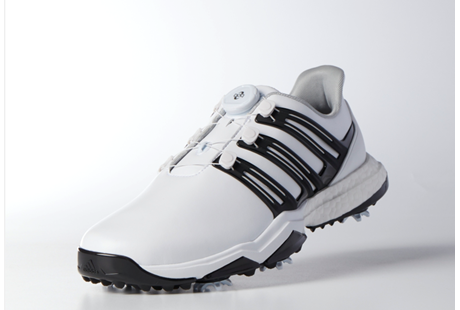 Adidas powerband boa shop boost golf shoes white/metallic/slime