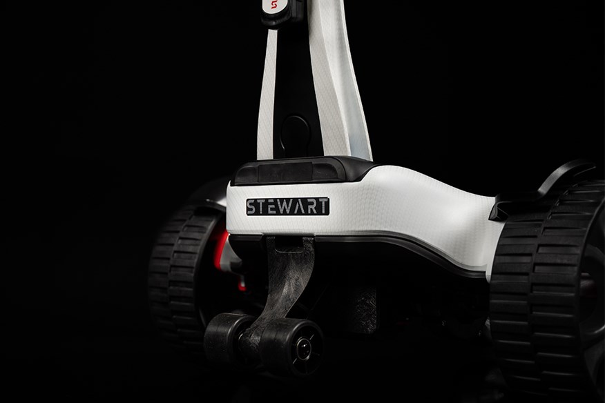 Stewart Golf Q-follow White Carbon Trolley