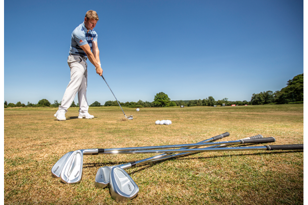 Kevin Hale hitting Ping i500 irons 