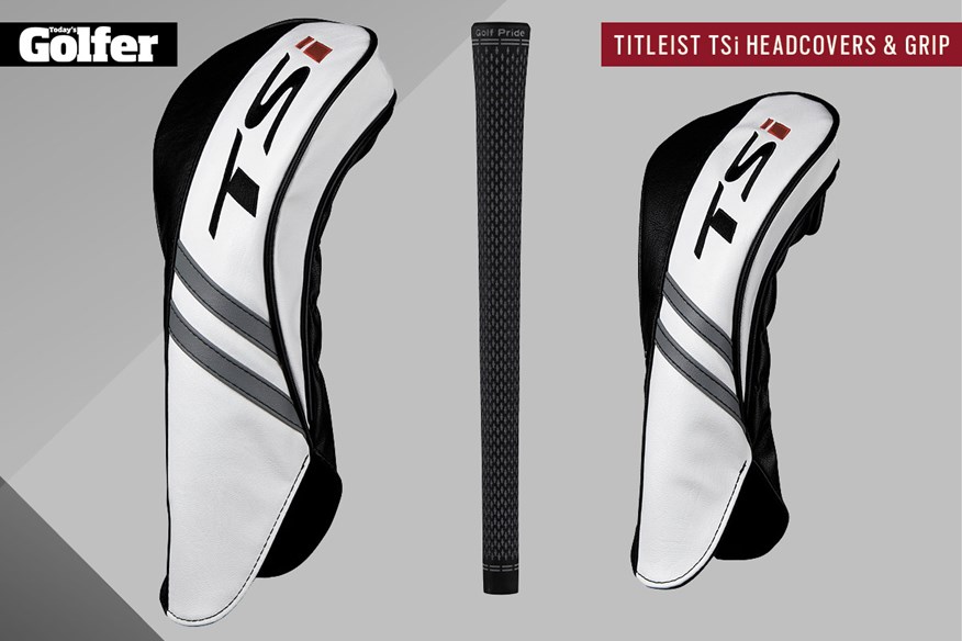 The Titleist TSi headcovers and grip. The Titleist TSi headcovers and grip.