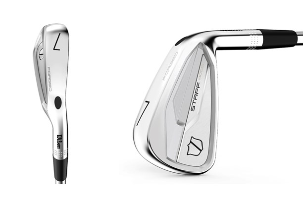 The cavity back detail and sole width of the Wilson Staff Model CB 2024 iron