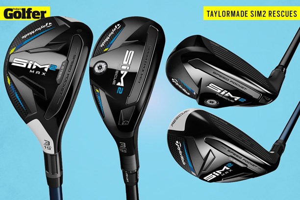 TaylorMade SIM2 and SIM2 Max Rescue clubs.