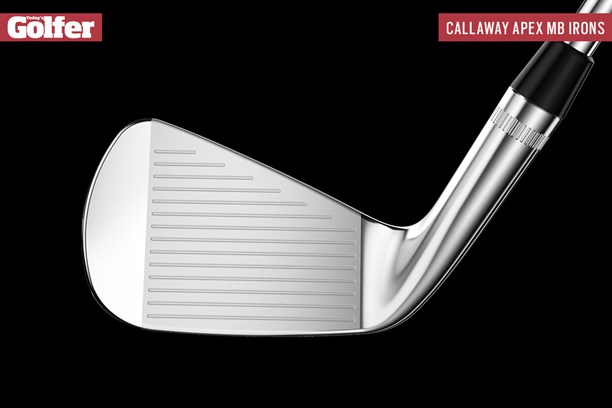 The clubface of the Callaway Apex MB iron.