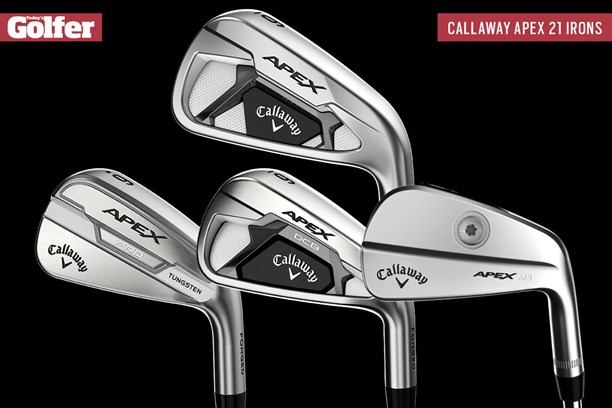 The range of Callaway Apex 21 irons.