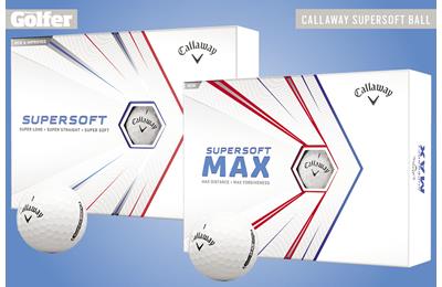 The Callaway Supersoft Max and Supersoft golf balls.