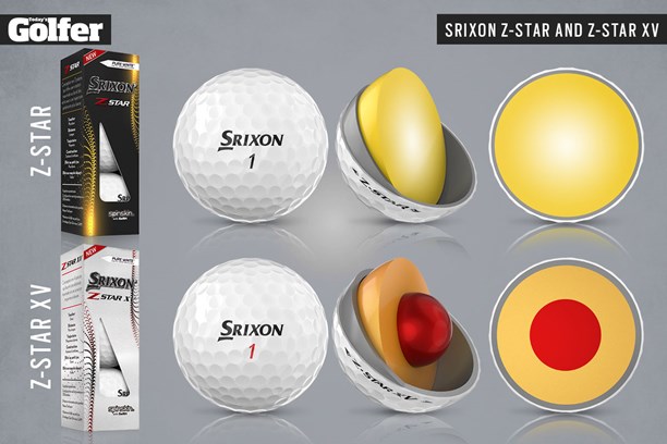 The Srixon Z-Star and Z-Star XV 2021 golf balls.