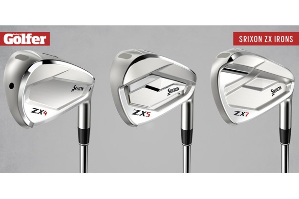 The Srixon ZX4, ZX5 and ZX7 irons.