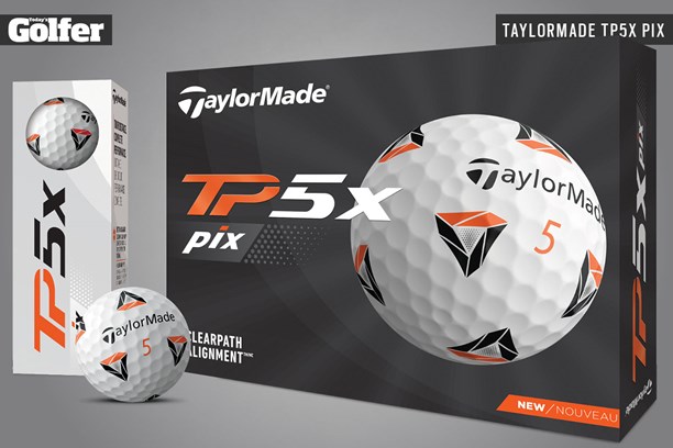 The 2021 TaylorMade TP5x pix golf ball.