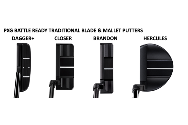 The PXG Battle Ready traditional blade and mallet putters