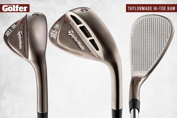 The higher-lofted TaylorMade Hi-Toe Raw wedges have full face scoring lines to encourage consistent contact out of the rough and increase spin on off-centre strikes.