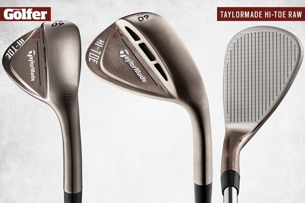 The higher-lofted TaylorMade Hi-Toe Raw wedges have full face scoring lines to encourage consistent contact out of the rough and increase spin on off-centre strikes.