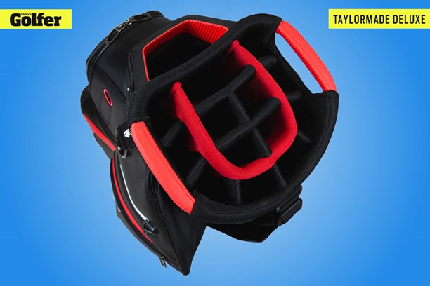 TaylorMade Deluxe golf cart bag.