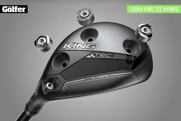 The sole weights in the cobra Golf King Tec hybrid.